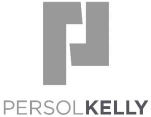 Logo van PersolKelly, een groot grijs vierkant met een witte, omgekeerde L-vorm erin, en de tekst 'PERSOLKELLY' eronder. Gerelateerd aan DISC workshops voor teams, persoonlijkheidsanalyse en leiderschap.
