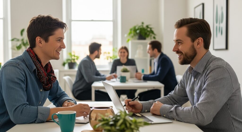 loopbaanbegeleiding coachgesprek
