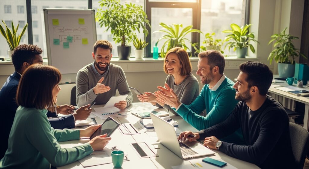 samenwerken teams kantoor