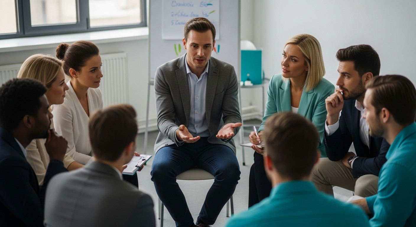 coachend leiderschap team meeting