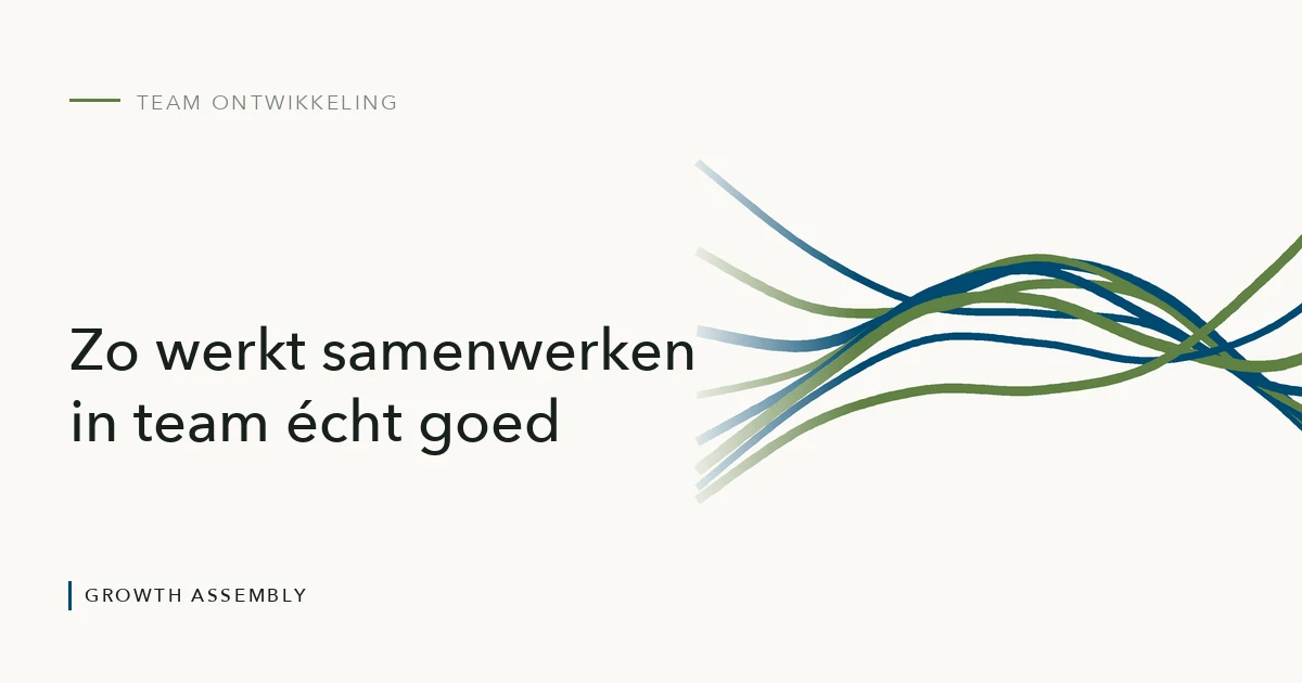 Zo werkt samenwerken in team écht goed, artikel van Growth Assembly over team ontwikkeling